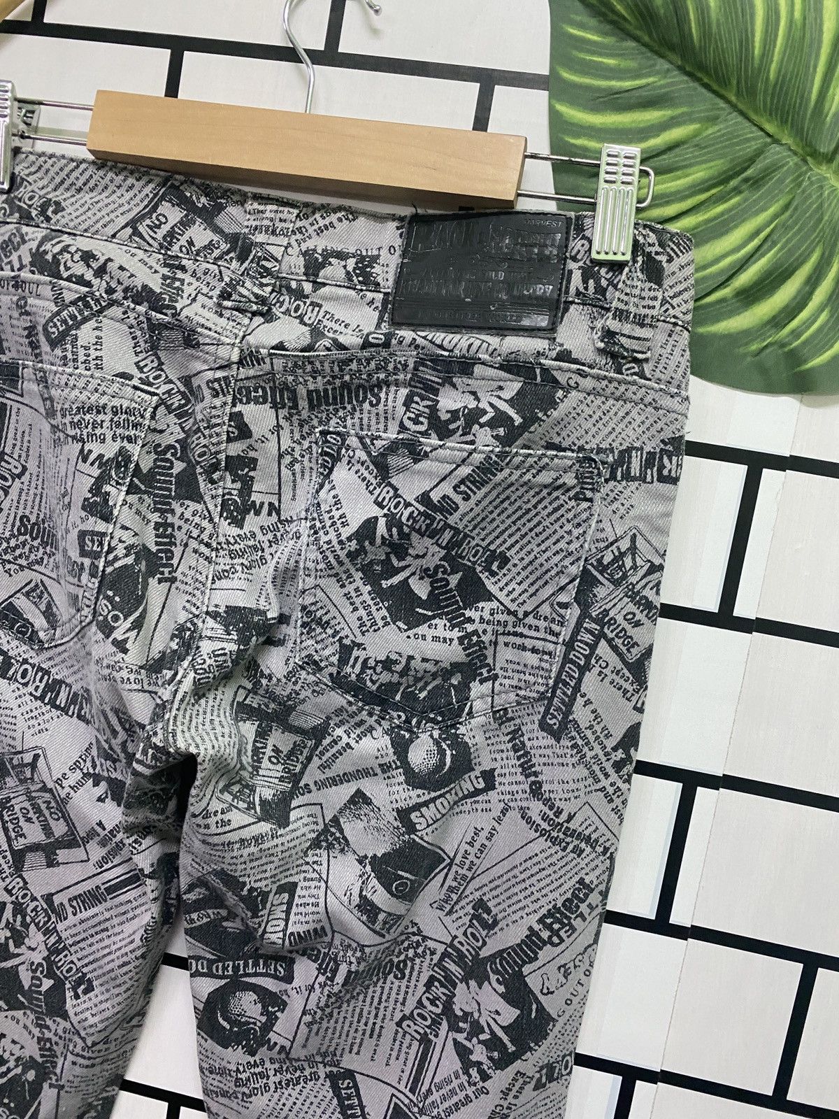 Designer - Japanese Made BACK & FORTH Full Print Rock Style Pants - 13