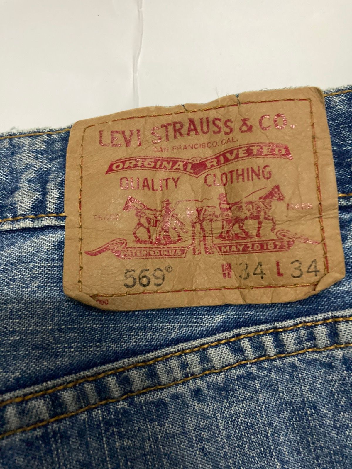 Levis 569 Loose Straight Fit Custom Distressed Jeans - 8