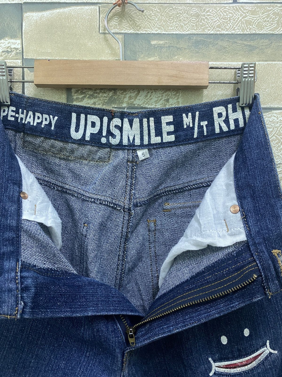 Designer - UPSMILE X RHP Smiley Pocket Hysteric Glamour Style Denim - 19