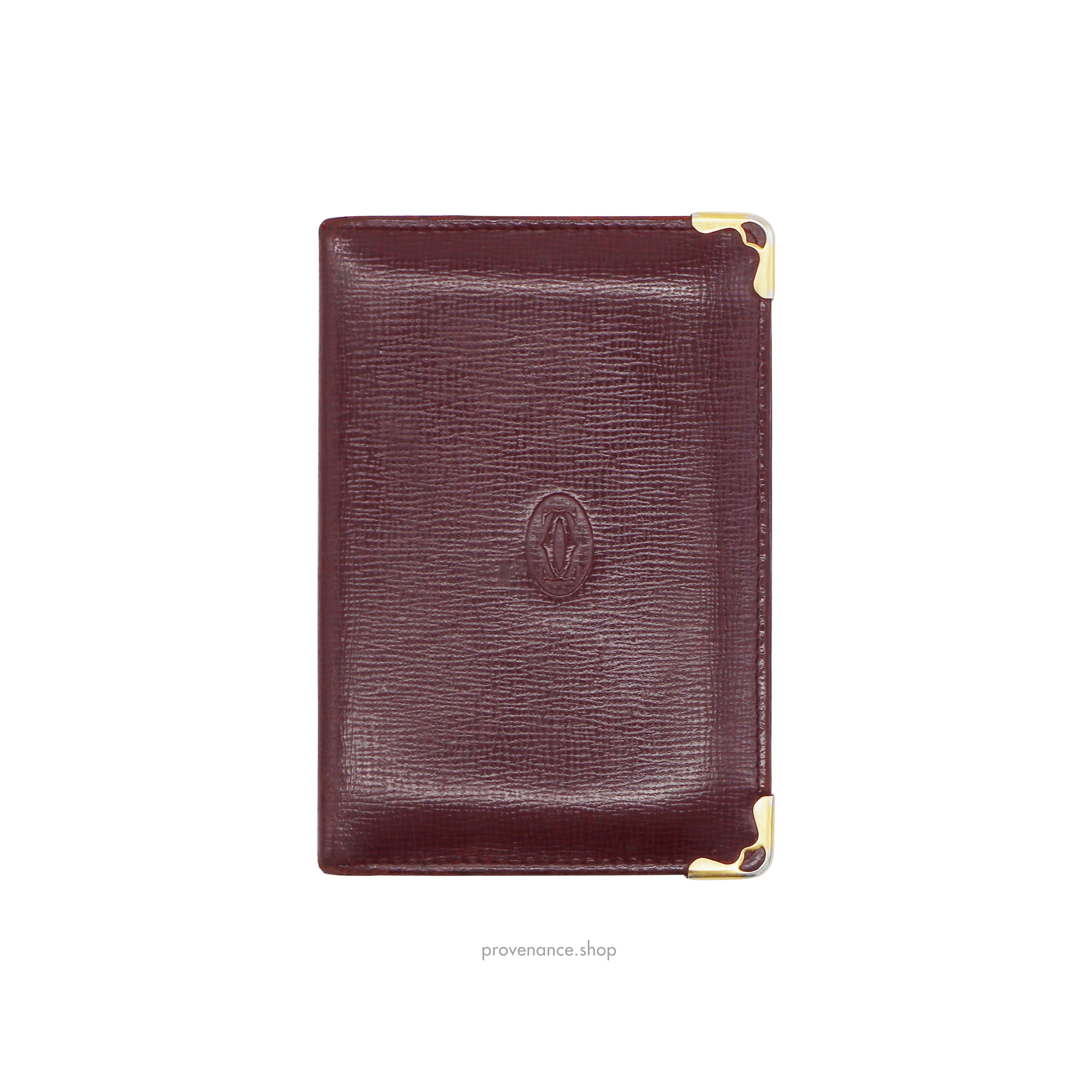 Cartier Pocket Organizer Wallet - Burgundy Leather - 1