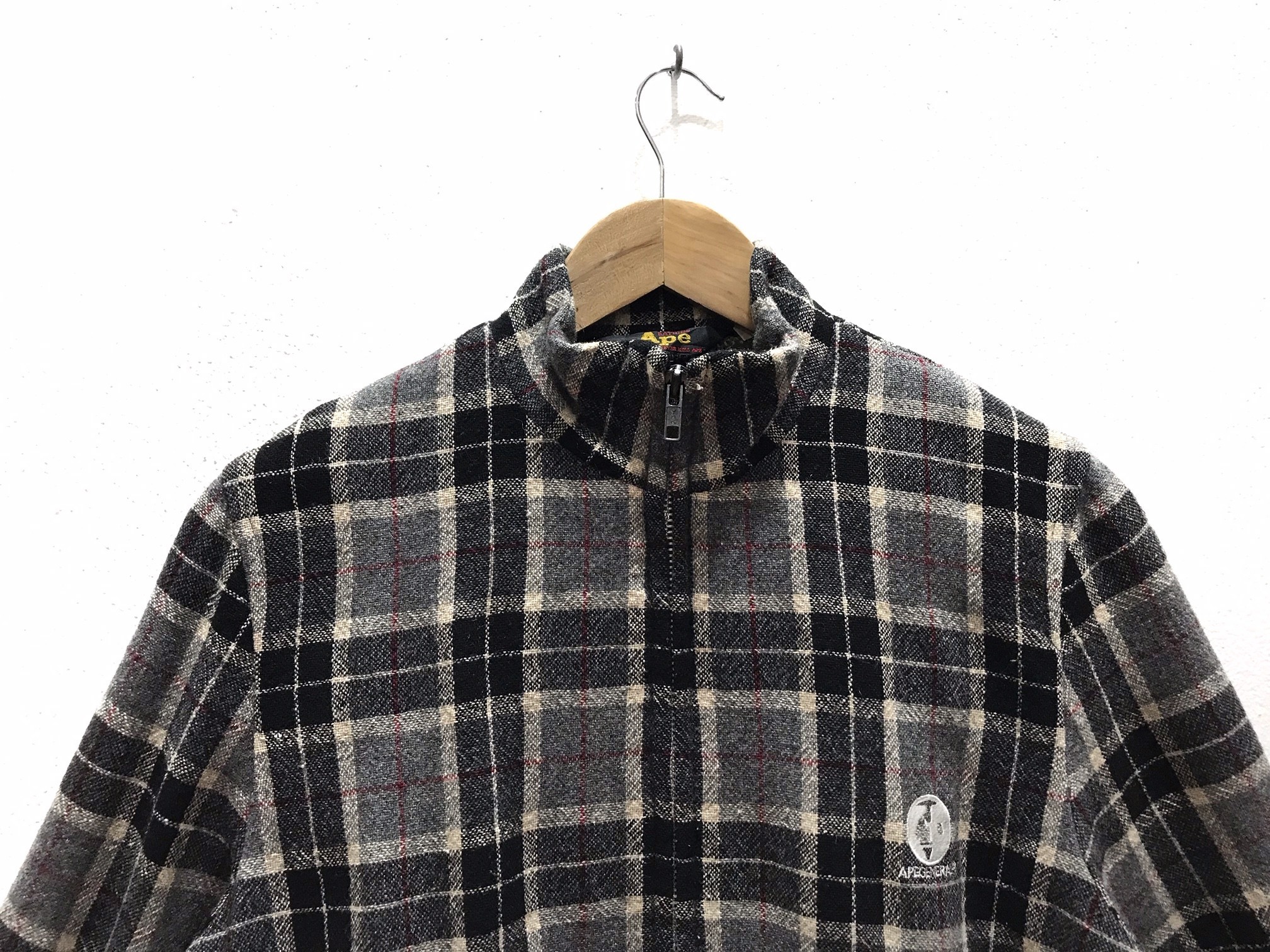 A Bathing Ape General Check Pattern Wool Jacket - 4