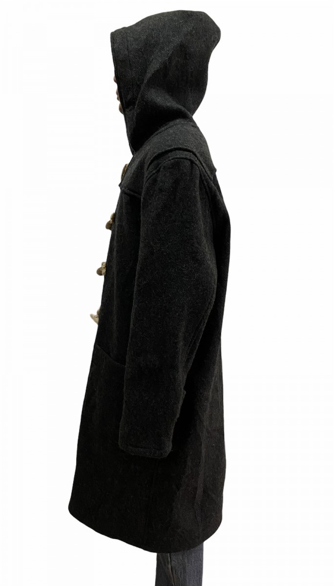 Vintage - Flight Garment Grey Wool Hooded Long Duffel Coat - 6