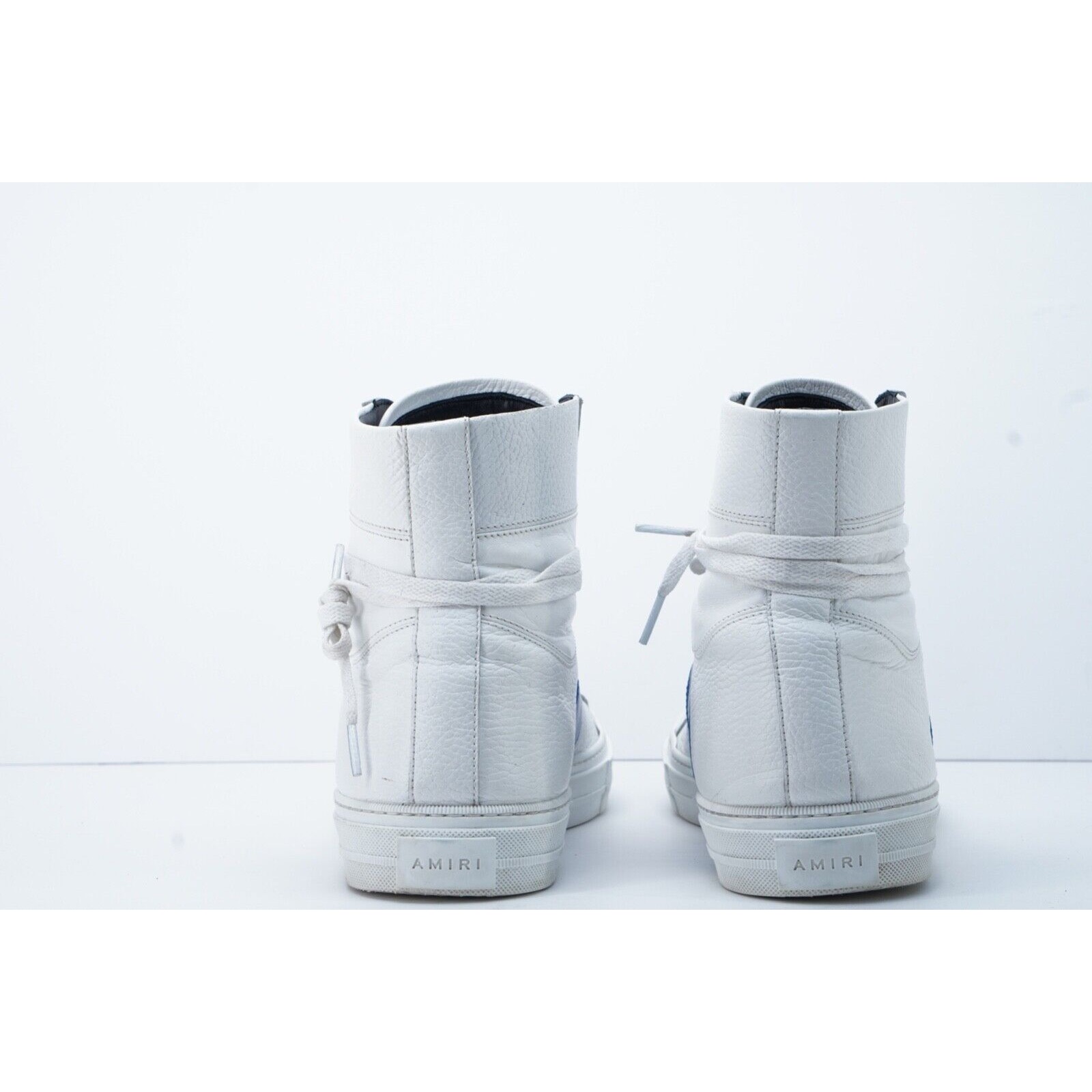 Amiri Sunset Sneakers White Blue High Top Lace Up $595 - Siz - 10