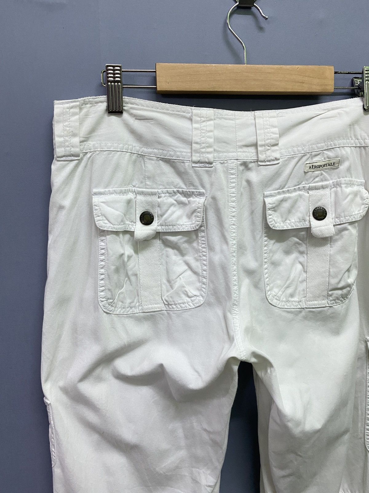 Cargo AEROPOSTALE 8 Pocket Parachute White Pants - 14