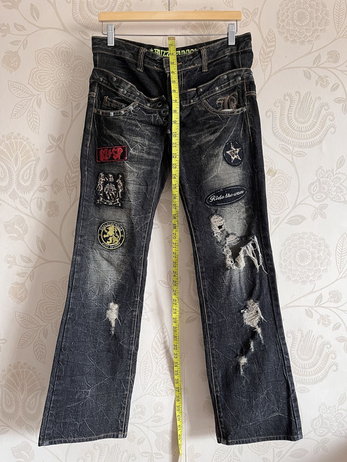 Buzz Rickson's - Rare Distressed Undercover Double Waist Buzz Spunky Jeans - 2