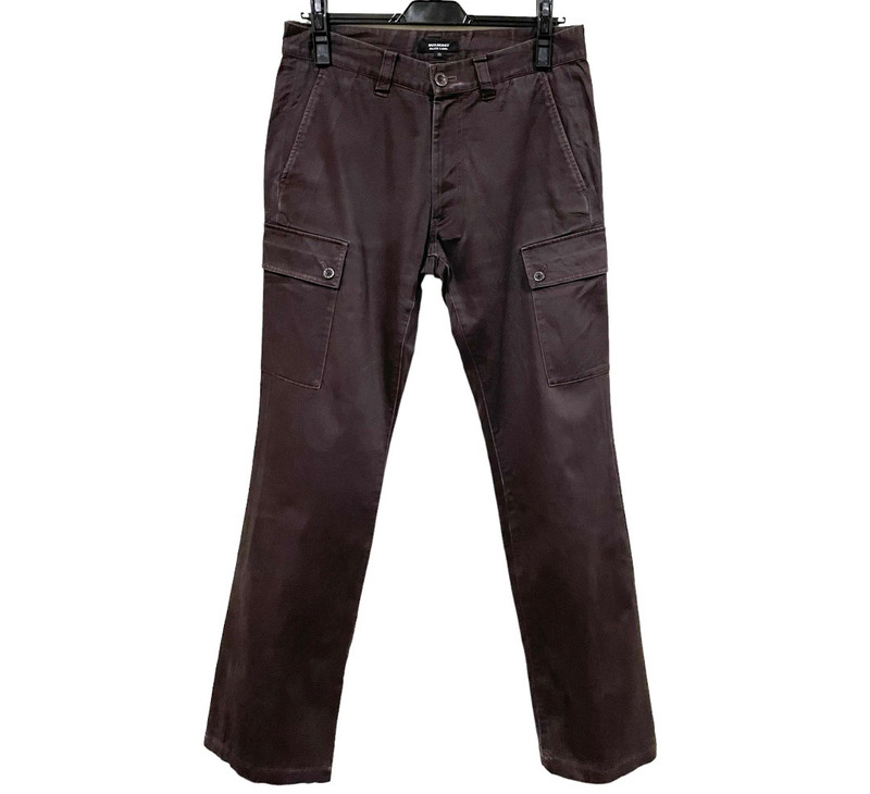 Vintage Burberry Black Label Flap Checked Pocket Cargo Pants - 1