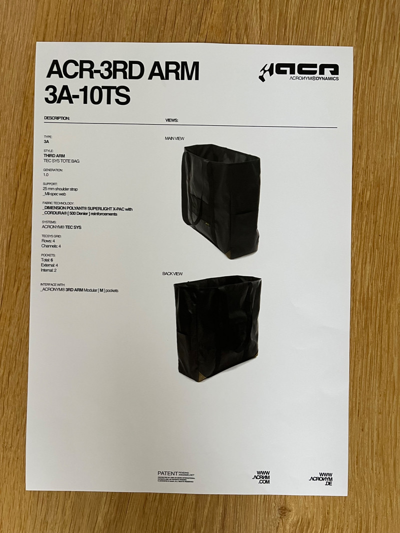 ACRONYM 3A-10TS | mathias | REVERSIBLE