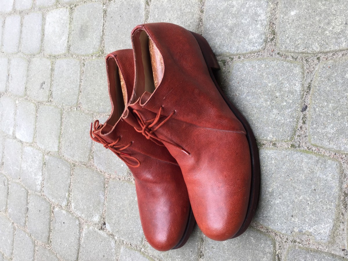 NEW NEW Red folded derby shoes SS2012 - 4