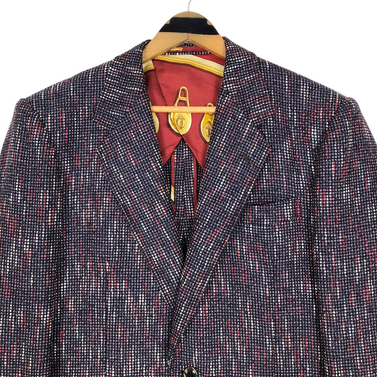 Vintage Trussardi Single Breasted Wool Tweed Coat - 5