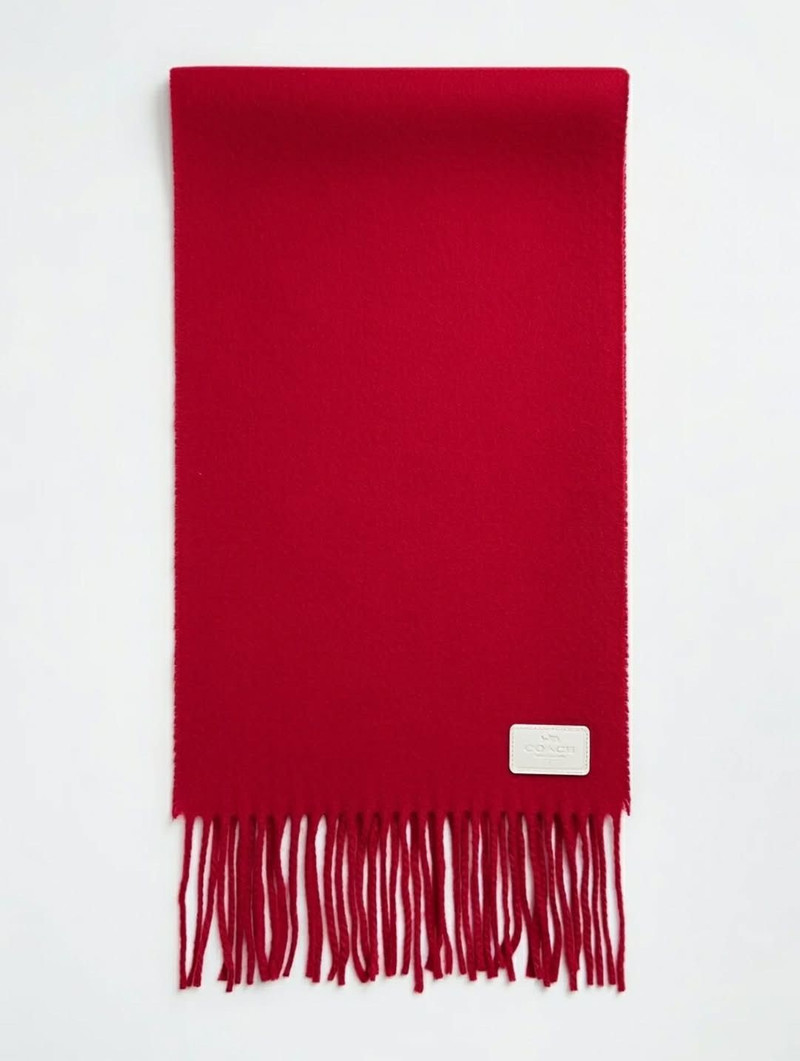Coach Solid Red Unisex Scarve! - 1