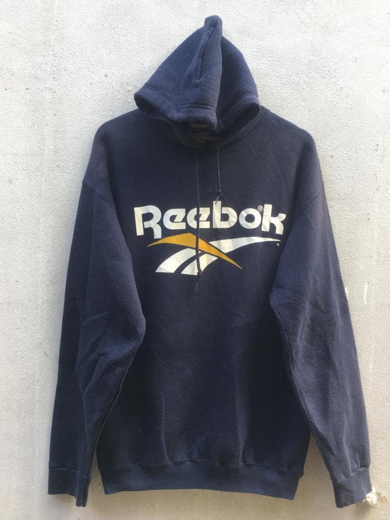 Reebok Spell out Dark Blue Sweatshirt hoodies - 1