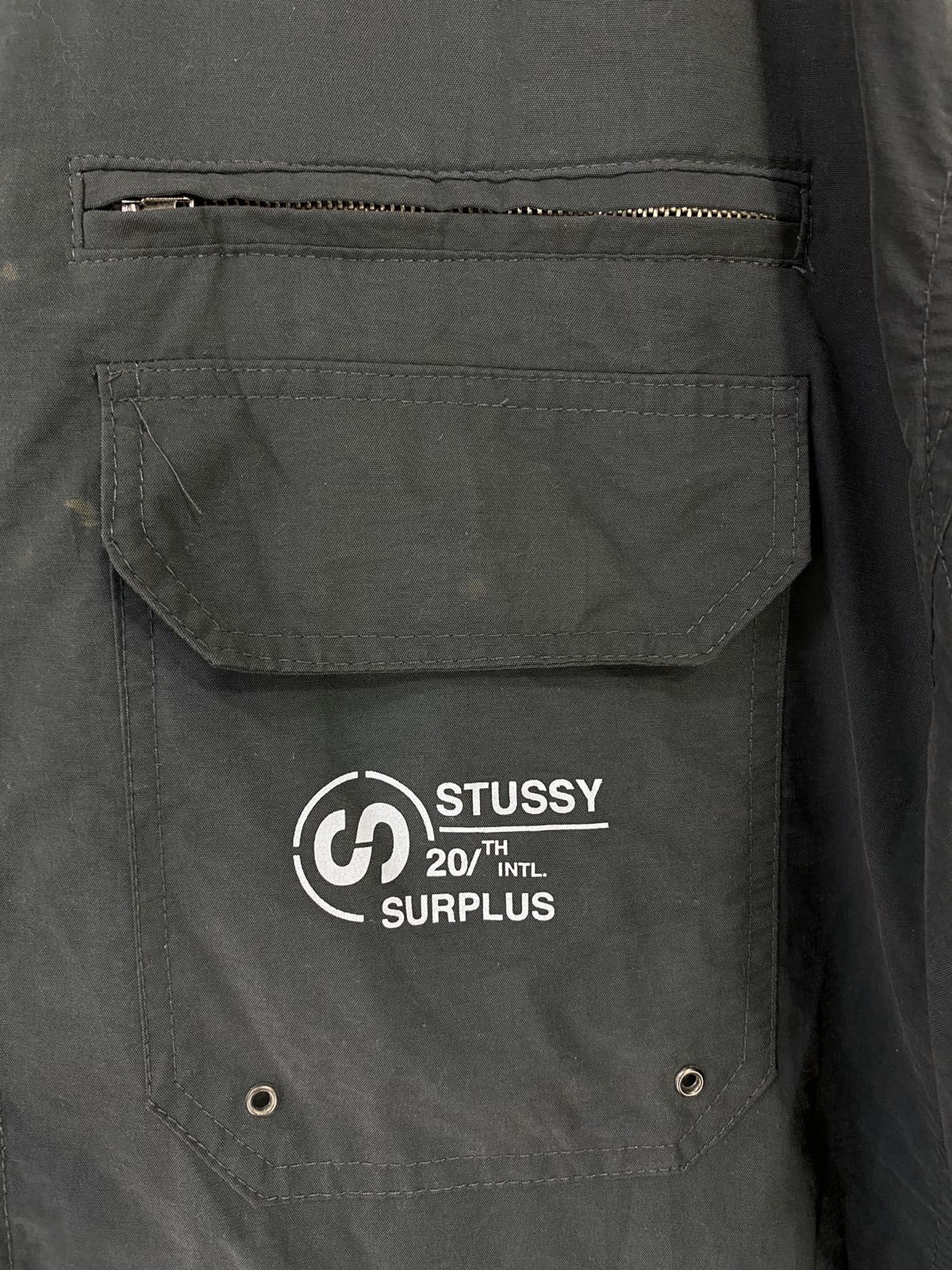 Vintage Stussy Surplus Button Up Jacket Design - 4