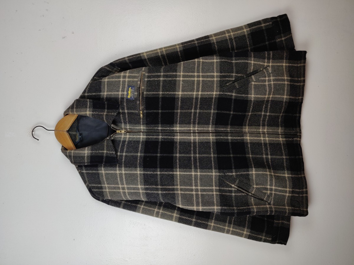 Casual Jacket - Genuine Article Checked Jacket Zipper Coat - 2