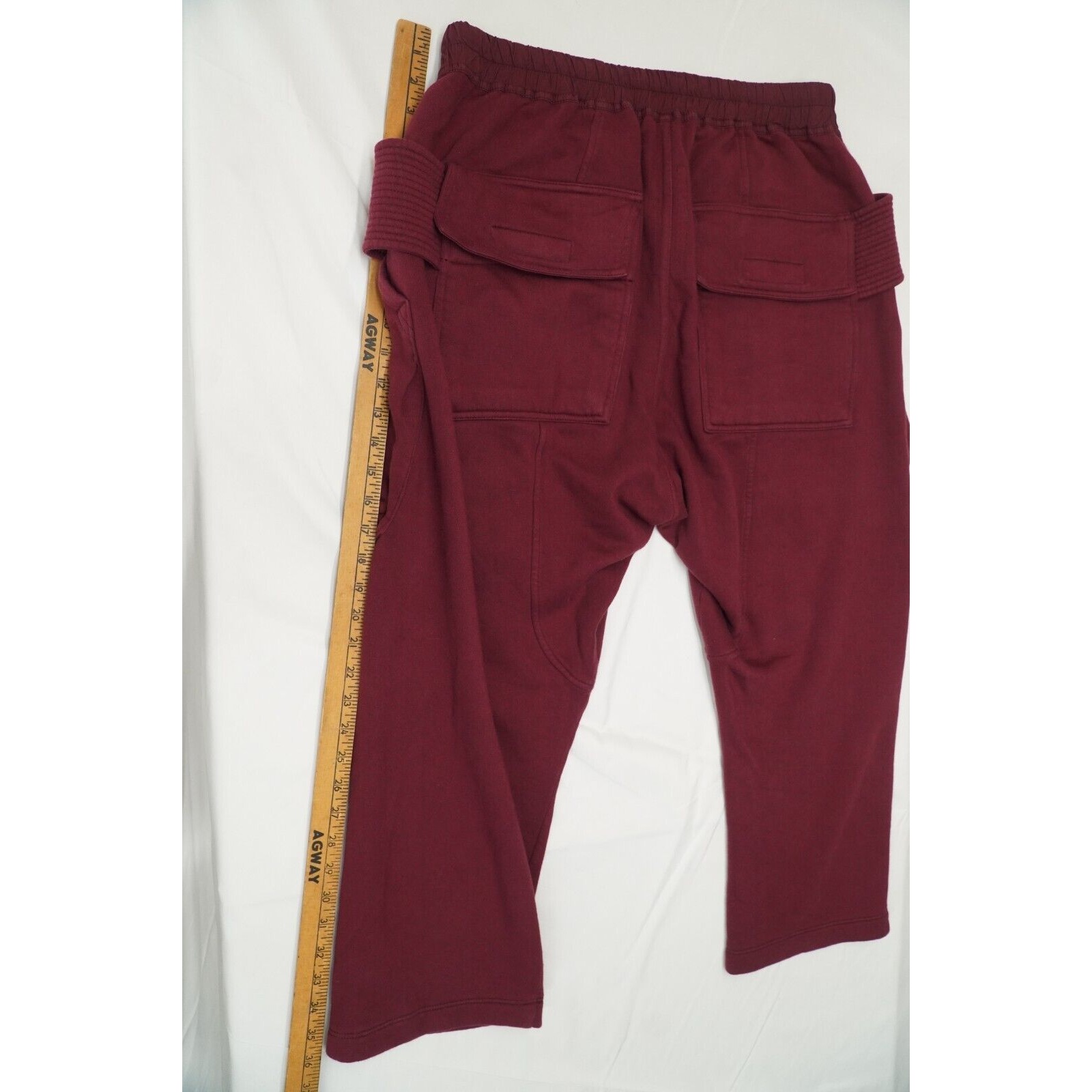 Rick Creatch Cargo Cropped Sweatpant Bruise Red FW20 - 18