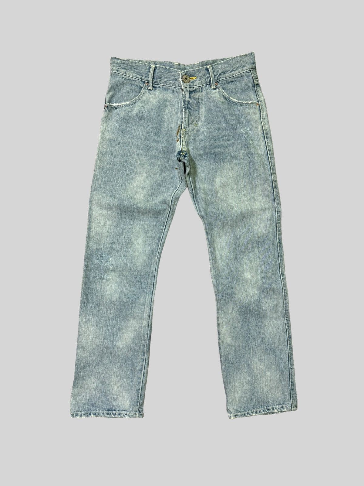 Vintage - Distressed COCOLULU Mud WashThrashed Faded Jeans - 2