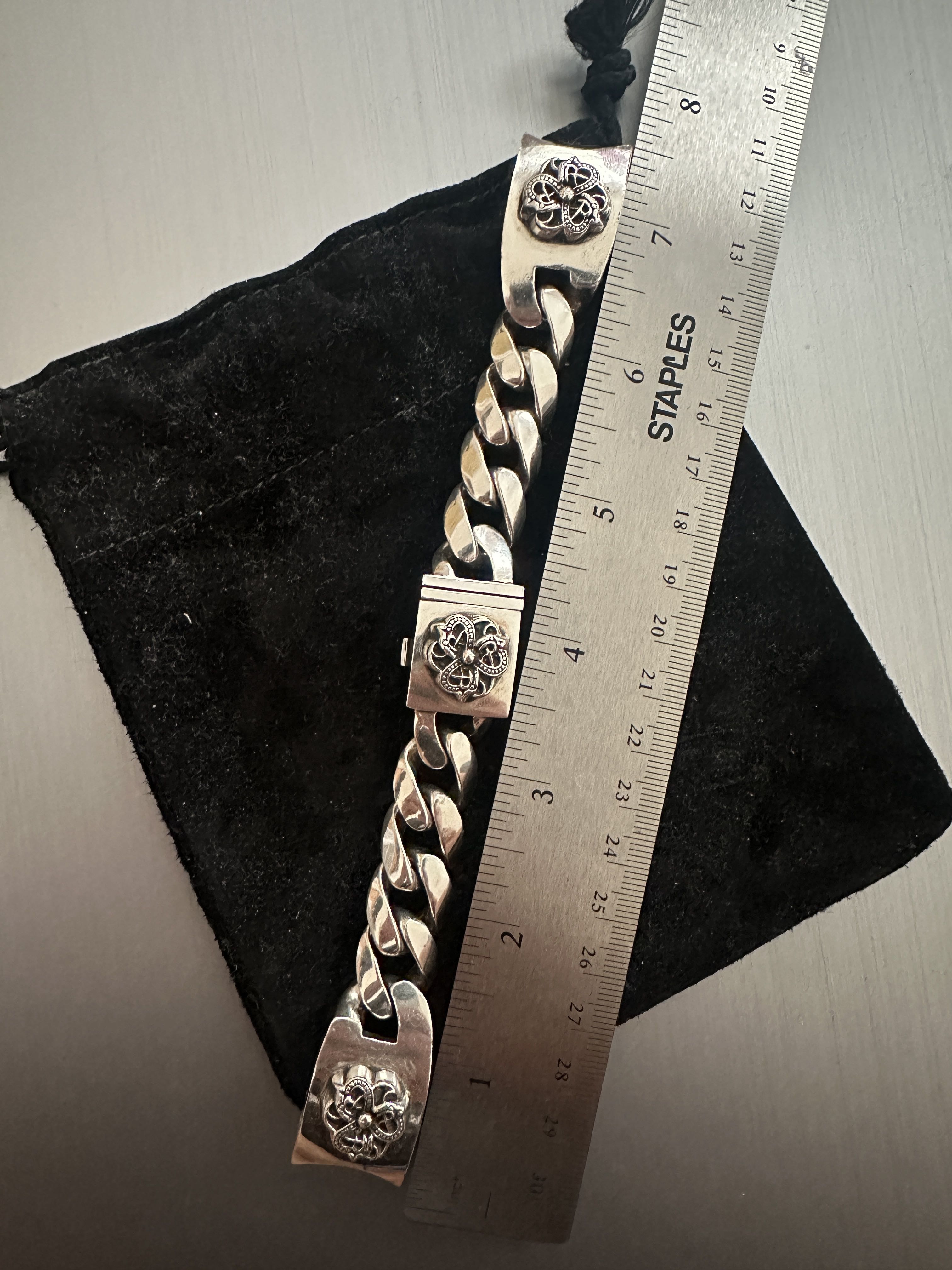 Chrome Hearts 2005 Vintage Sterling Silver Cuban Link Rolex Band  - 3