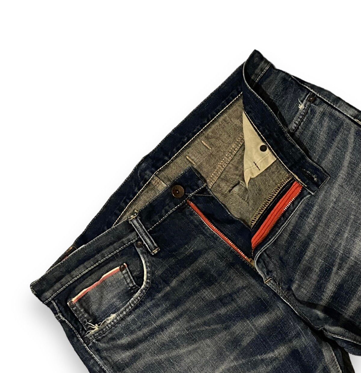 Vintage Edwin Japan 505 ZX Selvedge Orange Tab Straight Cut - 16