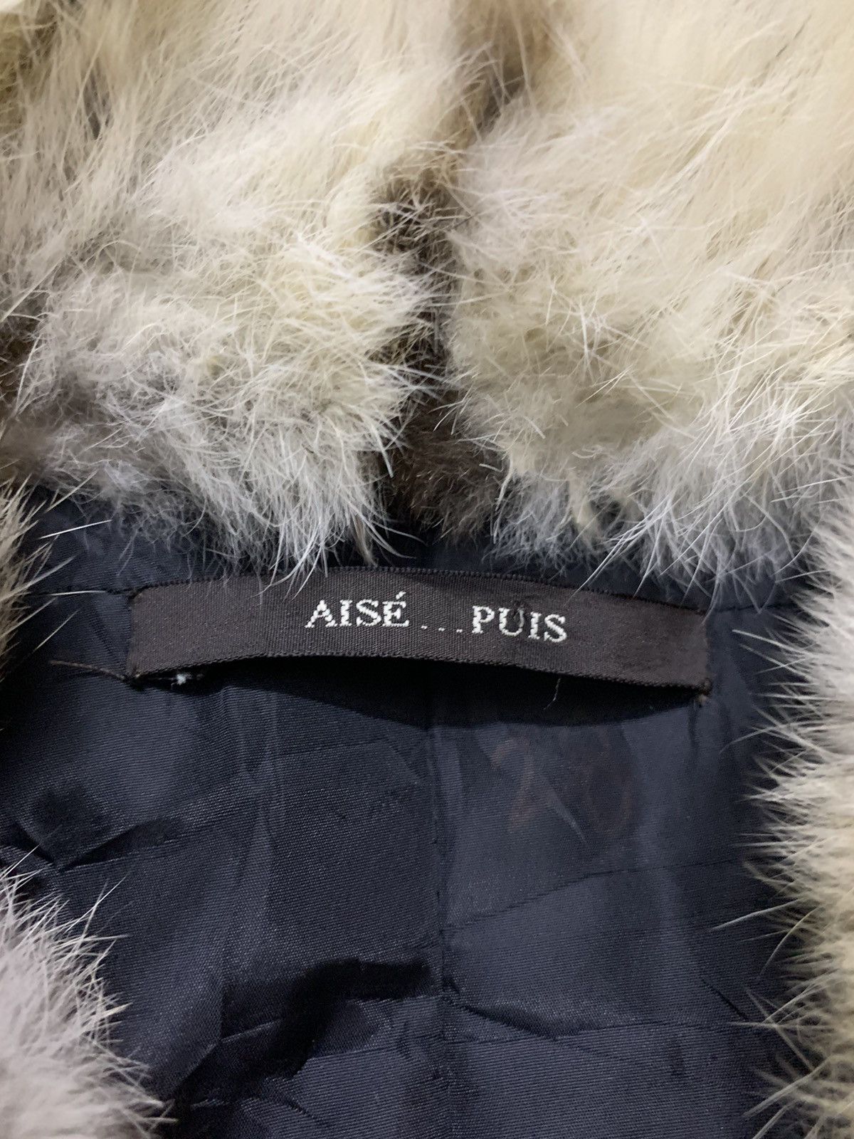 Le Grande Bleu (L.G.B.) - Japanese Brand AISE PUIS Velour Black Rabbit Fur Avant-Garde - 8
