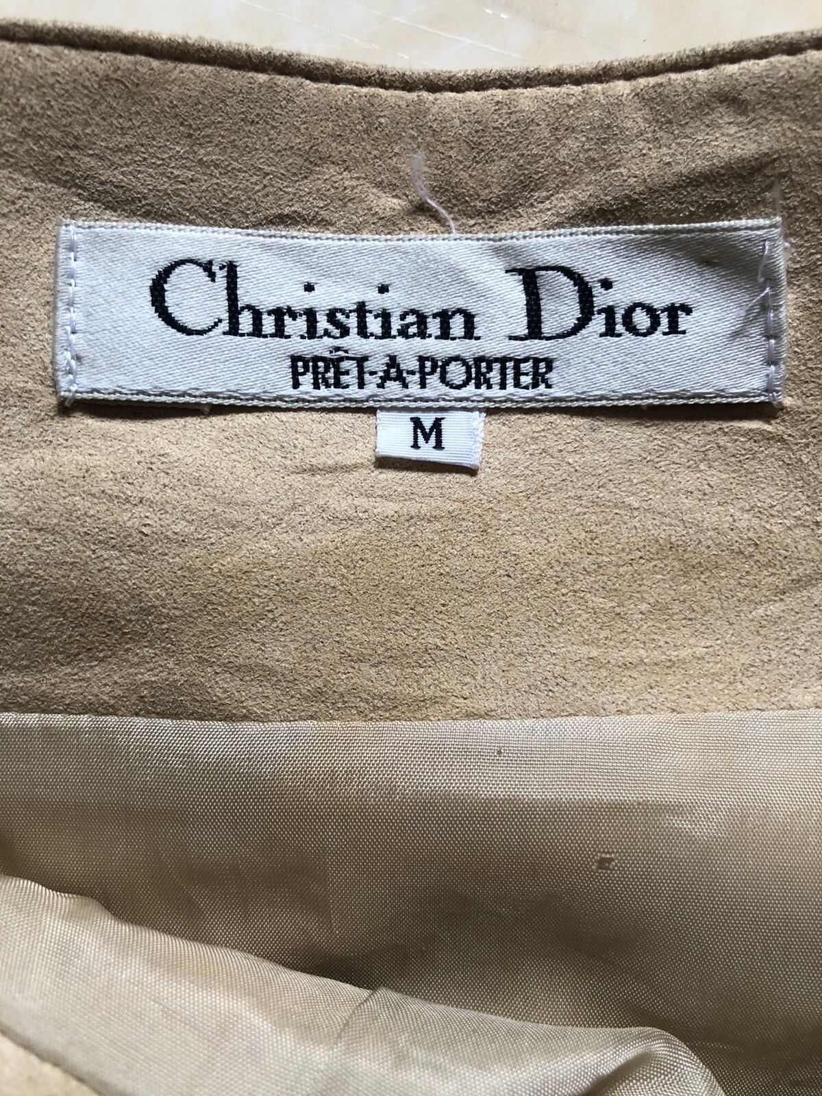 Vintage Christian Dior Leather Midi Skirt - 3
