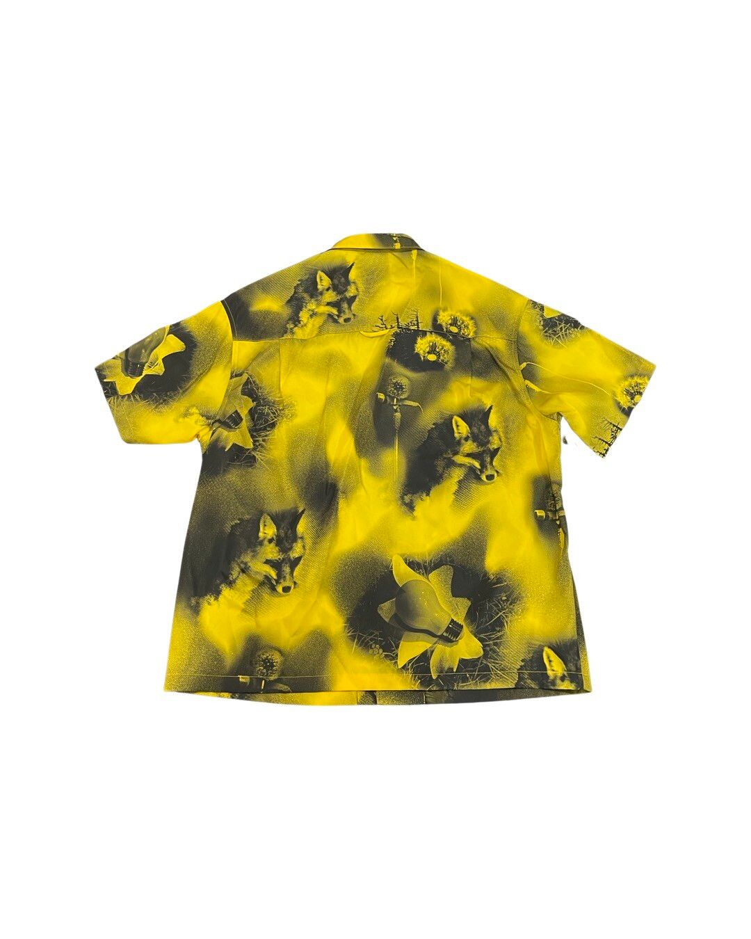 Abstract fox print nylon short sleeve shirt - 2