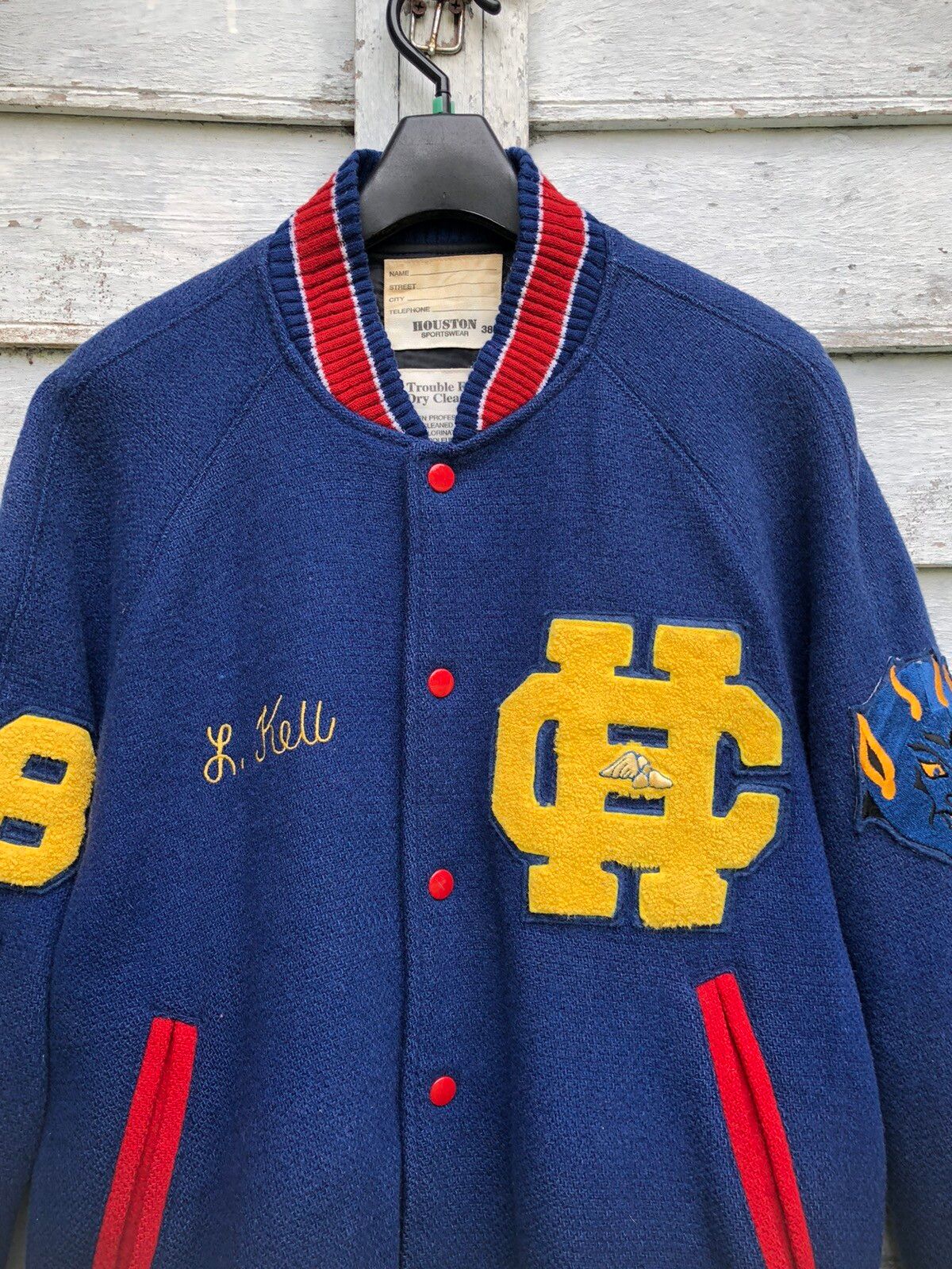 Vintage - Houston Sportwear La Shon Wool Varsity Jacket - 4