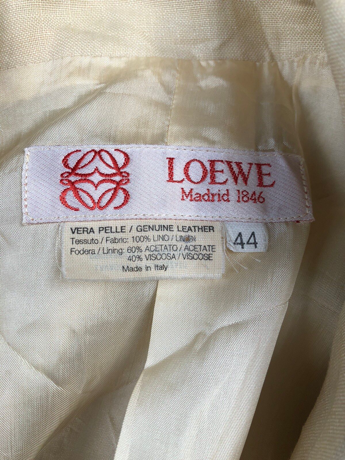 Loewe Linen Leather Patch SS Button Jacket - 10