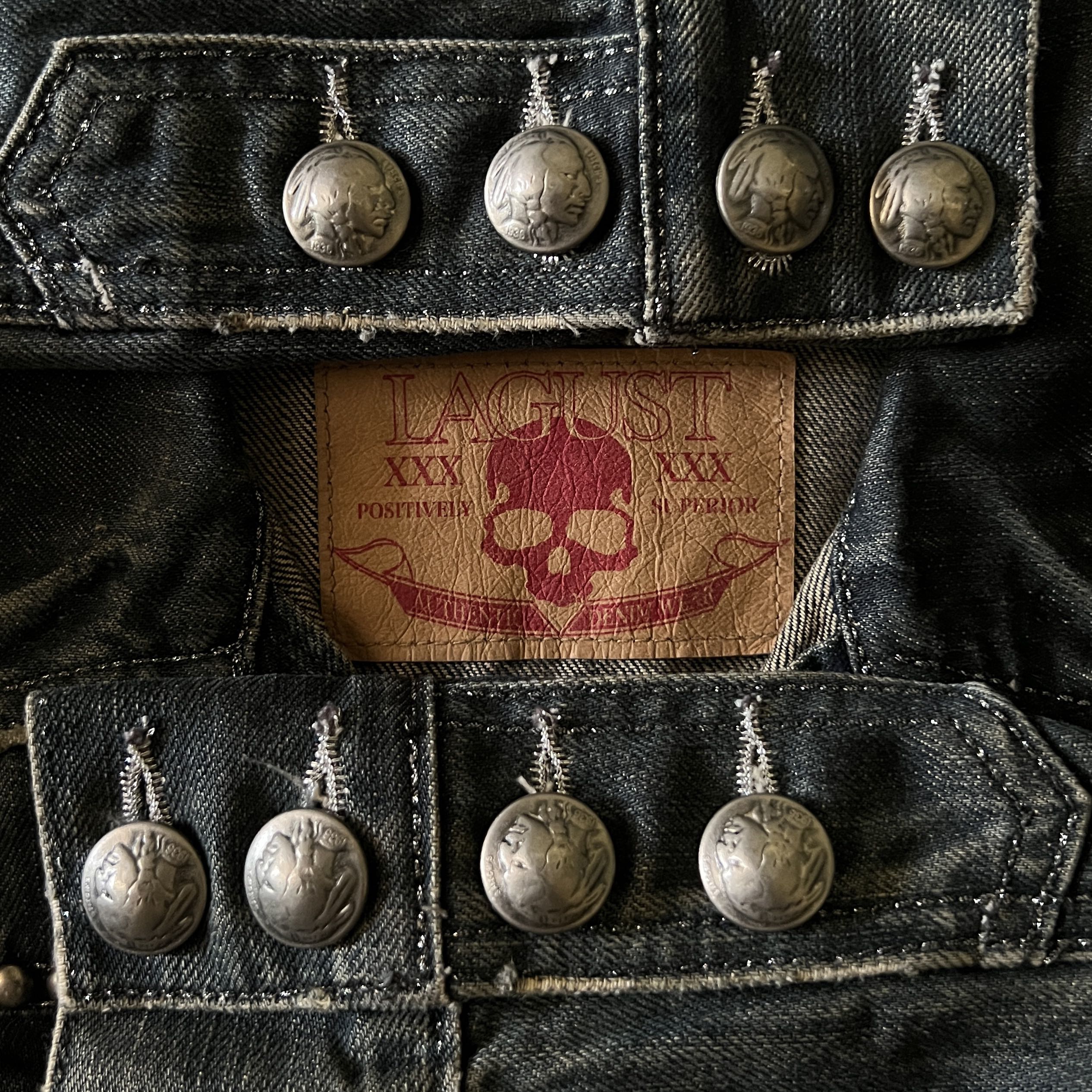 Lagust Studded Mudwash Denim Jacket - 11