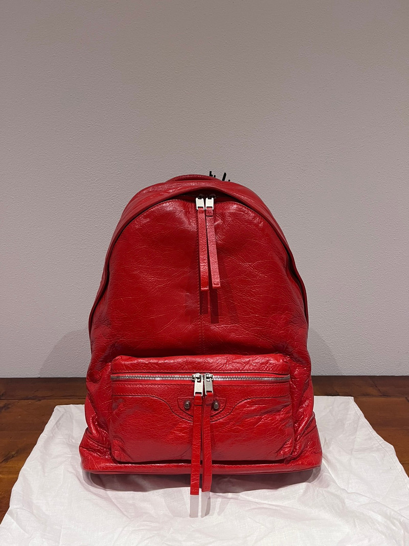 New Balenciaga City Red Leather Backpack $2400 - 1