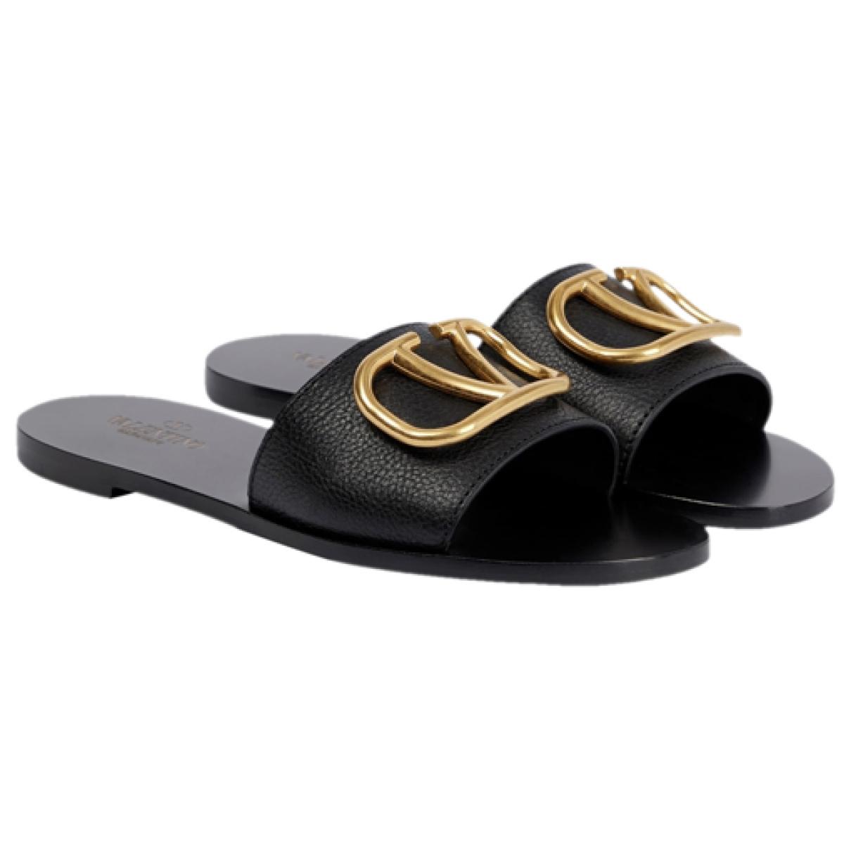 VLogo leather sandal - 1