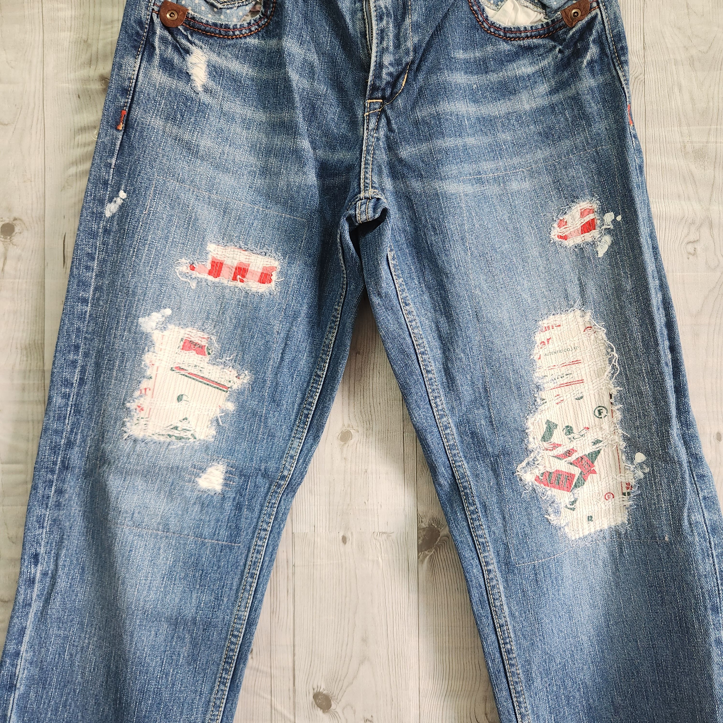 Distressed Denim - Distressed Sashiko Denim Cube Sugar Japanese Jeans - 9