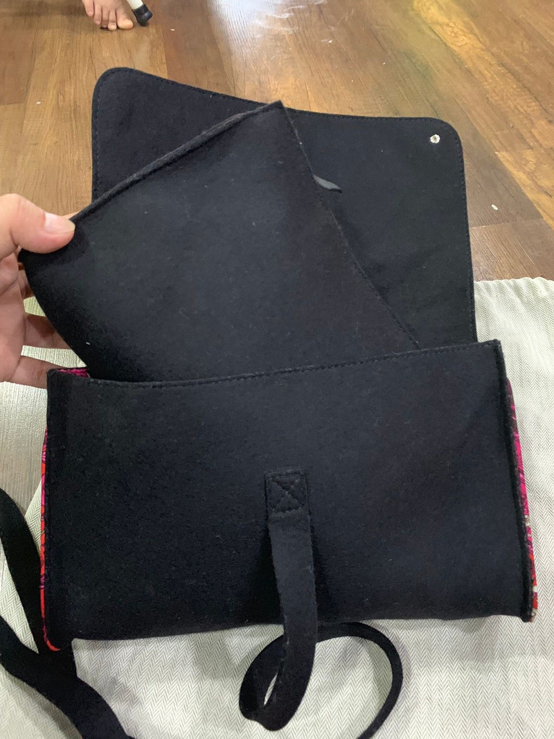 Authentic HERMES felt wool clucth bag - 1
