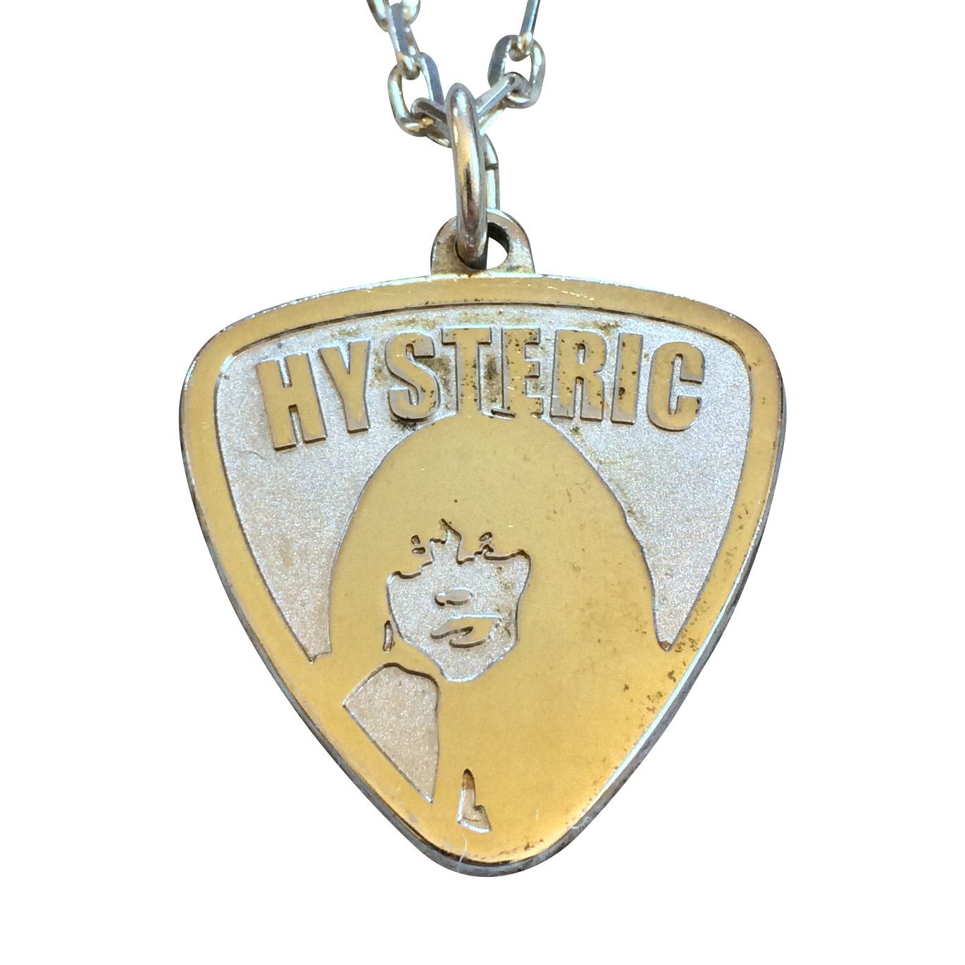 Hysteric Glamour Sterling Silver Guitar Pick Necklace - 1