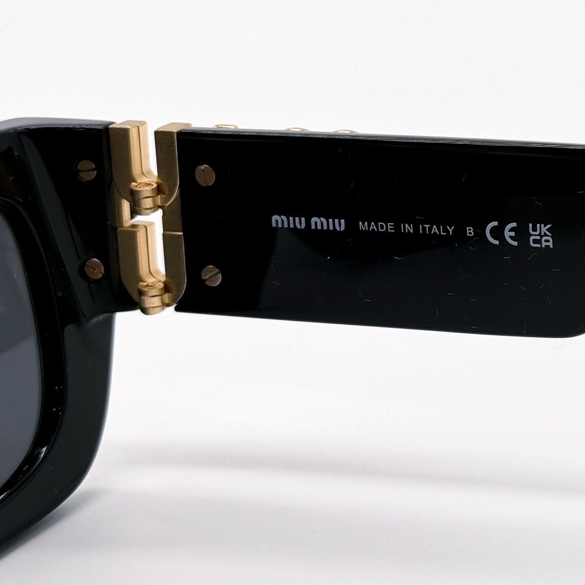 NEW MIU MIU MU09WS 1AB5S0 BLACK SMU 09W 1AB5S0 SUNGLASSES - 11