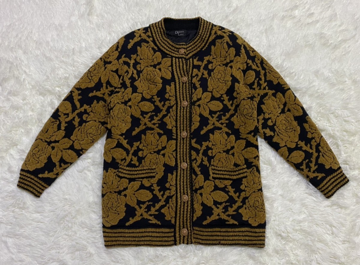 Cardigan - Designer Label Ichioku Floral Motif Sweater Cardigan - 6