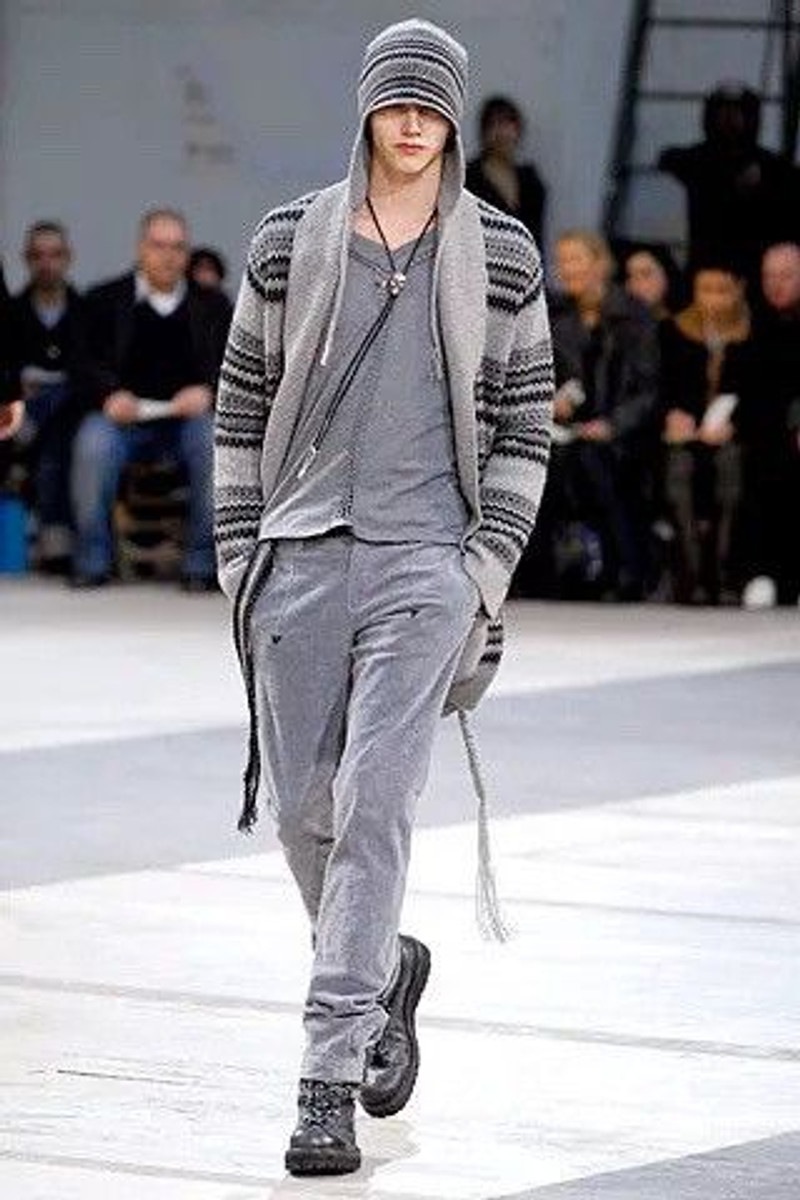 number nine ナンバーナイン　07AW ビーズフリンジストール③濃灰 NUMBER (N)INE Number (N)ine F/W'07 Braided Long Sleeve | 98