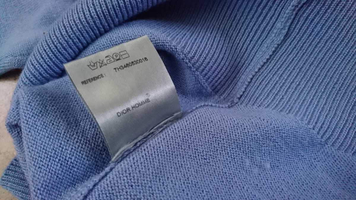 Rare Hedi Slimane Distressed Light Blue Sweater EU46 - 12