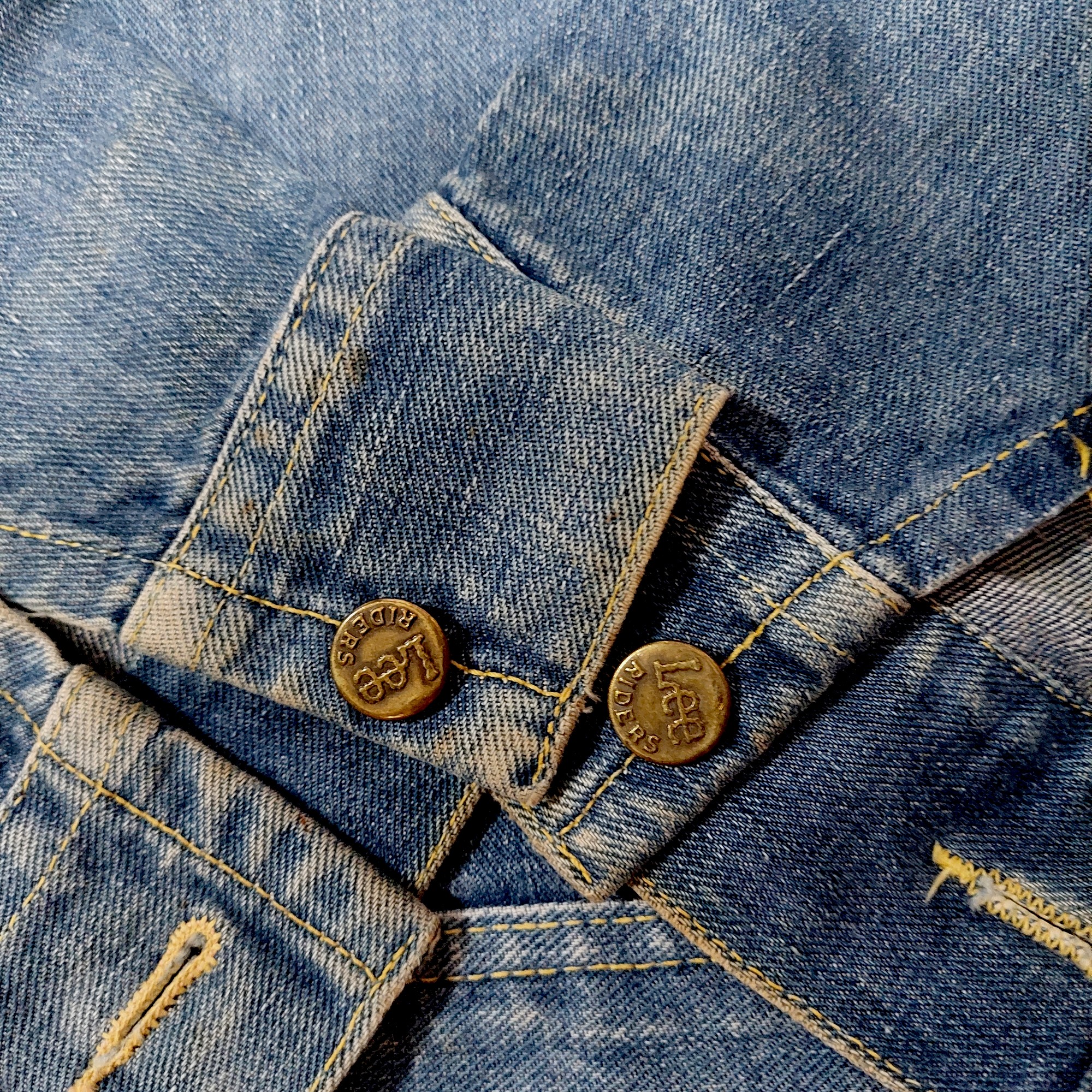 Vintage Lee 101-J union Size 36 Sanforized Denim Jacket  made in USA - 7