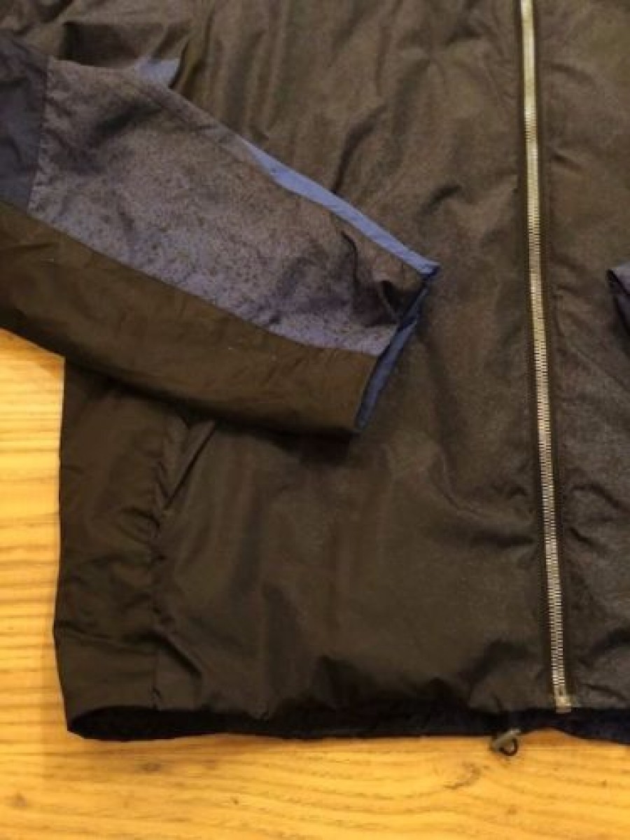 RARE Blue-Black Spray Hooded Jacket Coat - 3