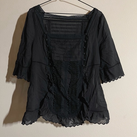 Juicy Couture VTG Y2K Gothic Lolita Peasant Blouse - 1