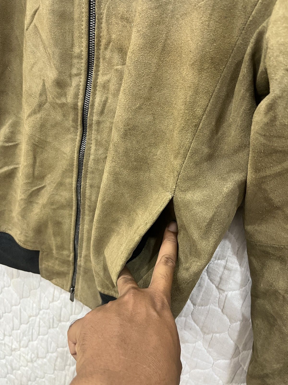 (Ww). NO ID JAPANESE HYPEBEAST SUEDE LEATHER JACKET - 8