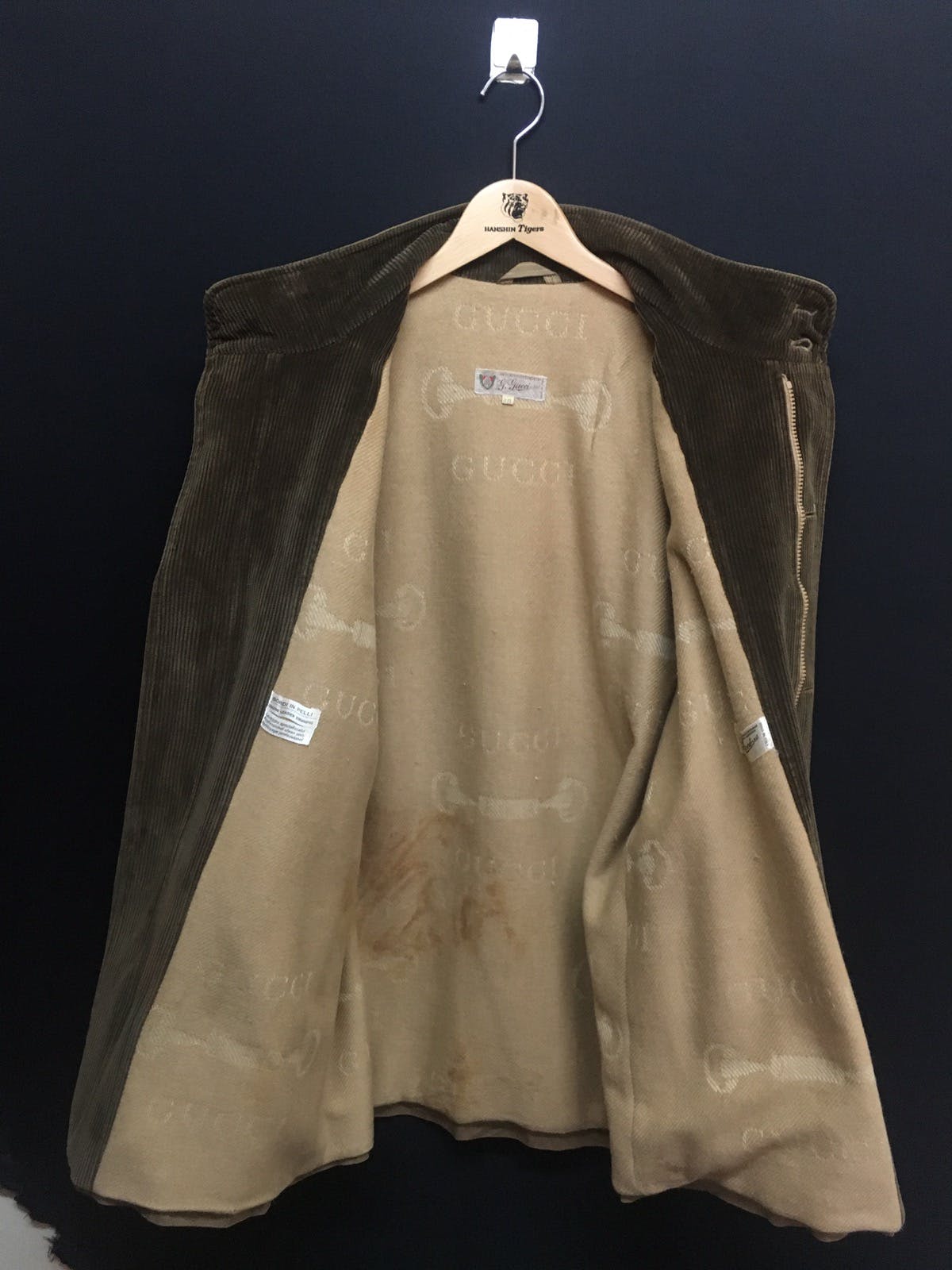 Vintage GUCCI Corduroy Sleeve Jacket - 9