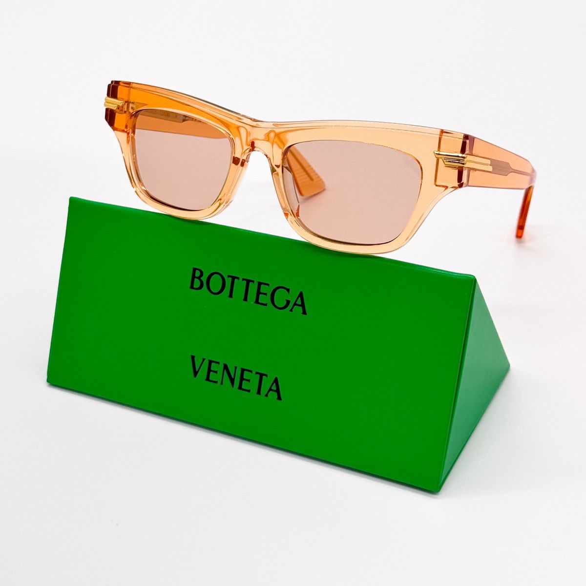 NEW BOTTEGA VENETA BV1122S 007 ORANGE WOMEN SUNGLASSES - 1