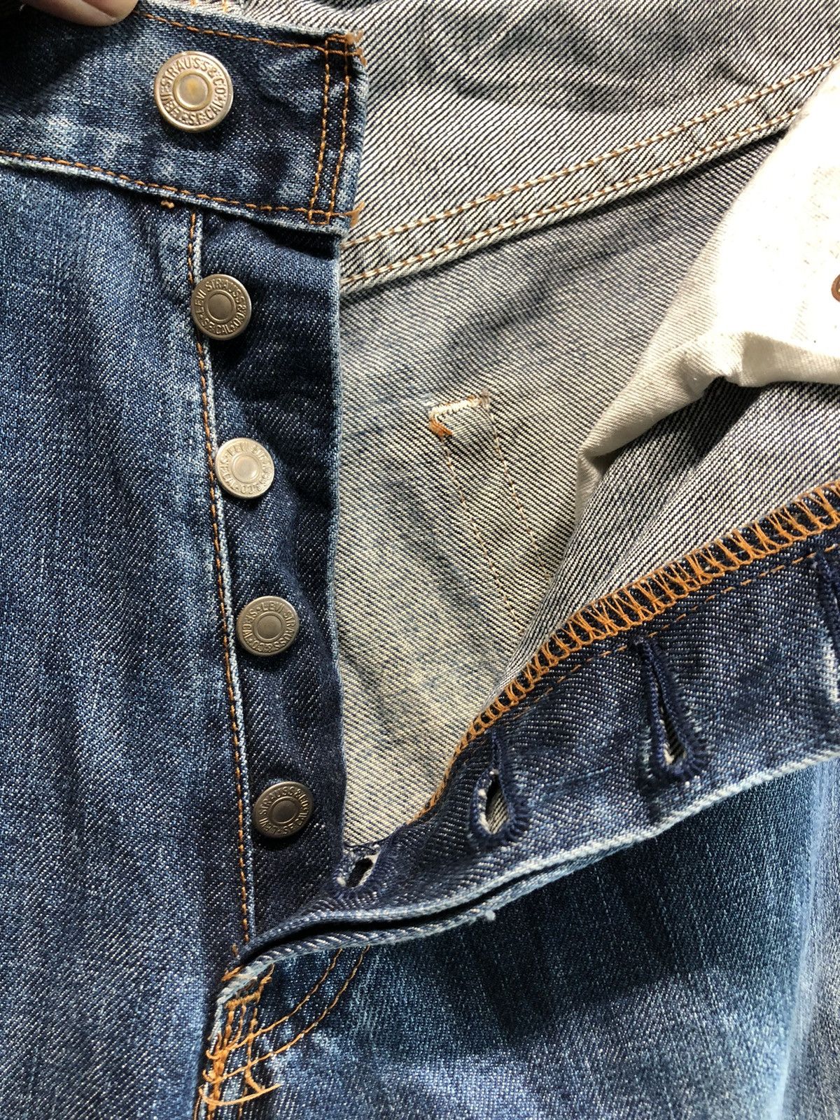 Vintage Levis 502 Distressed Denim - 4