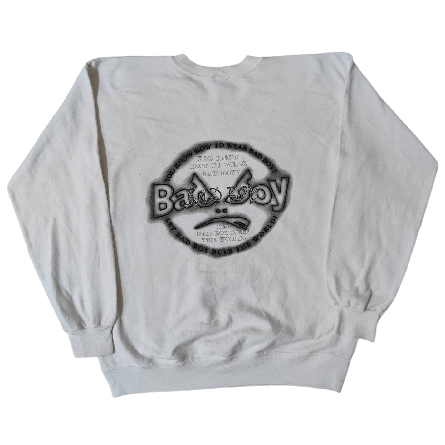 Vintage Bad Boy Crewneck Sweatshirt Big Angry Face - 1