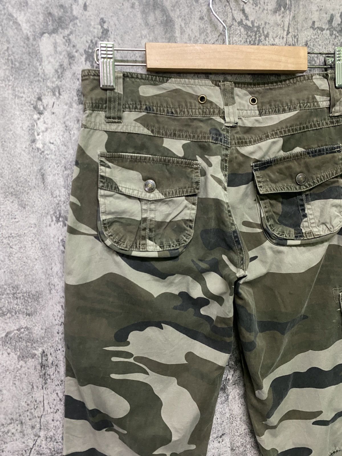 Military - Japan Camo Tactical Multipocket Low Rise FLARE Pants - 12