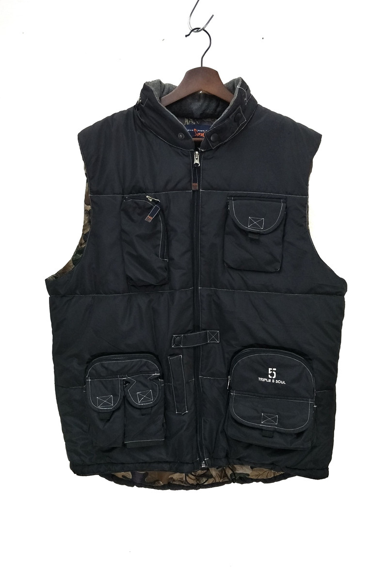 90's Triple 5 Soul Utility Vest Old Hip-Hop Fashion - 1