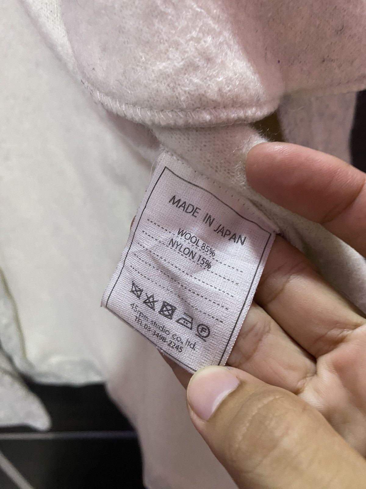 45Rpm Wool Buttonless Cardigan Nice Design Made Japan - 8