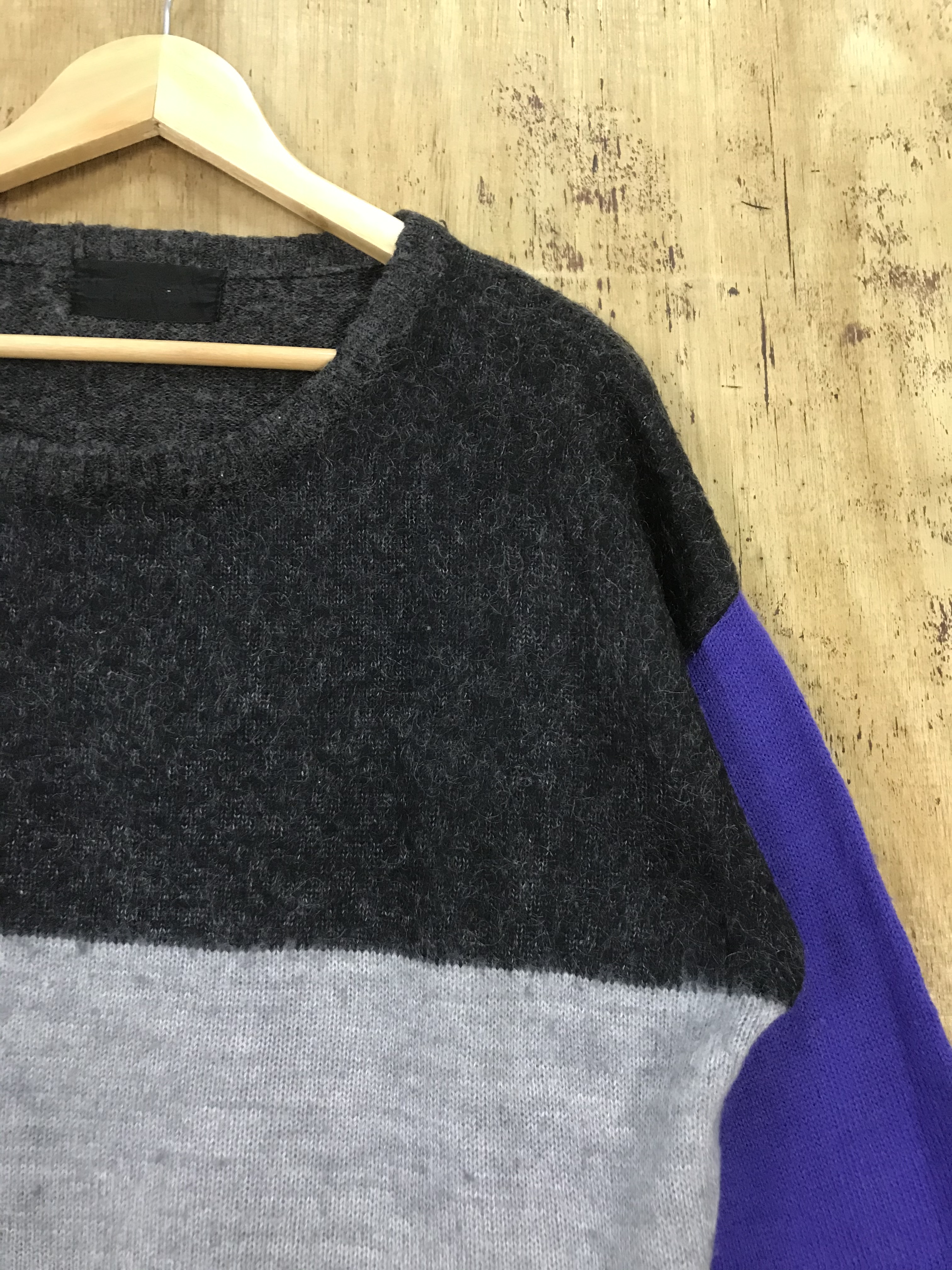 Streetwear - Jeanasis Baggy Colorblock Knit Sweater - 5