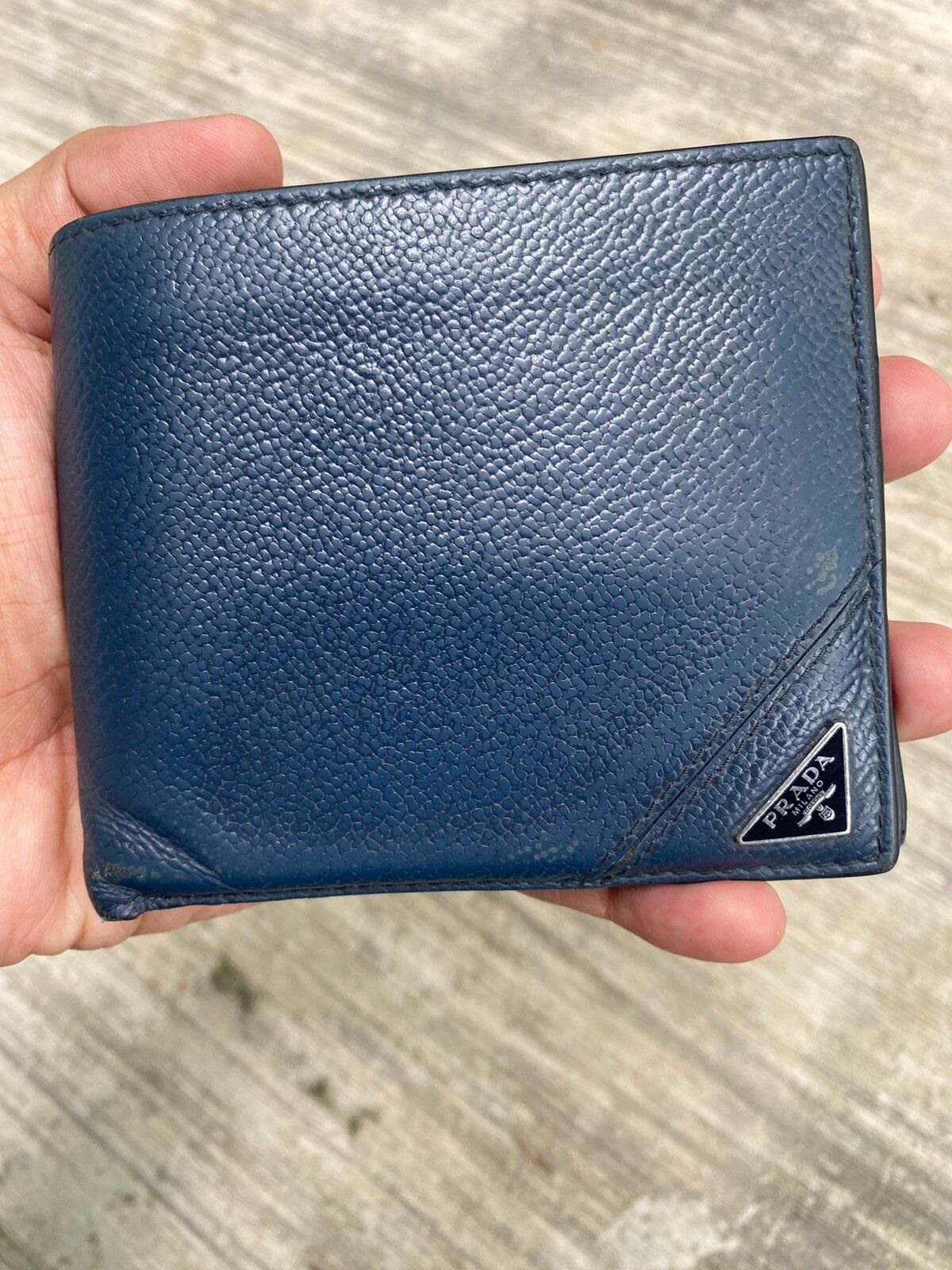 Authentic Prada Bifold Blue Men Wallet - 24