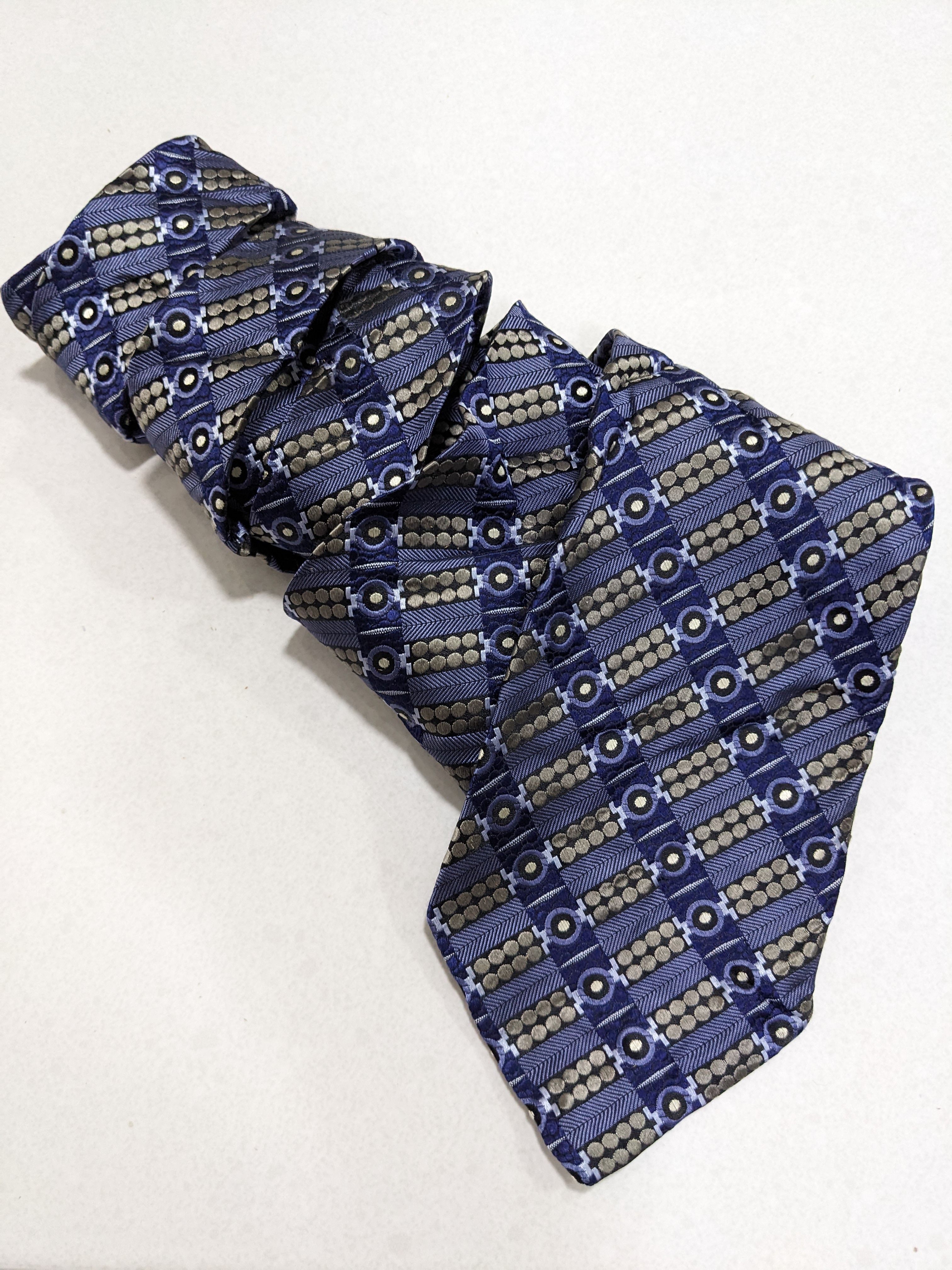 Robert Talbott Nordstrom Men's 100% Silk Necktie USA Blue - 1